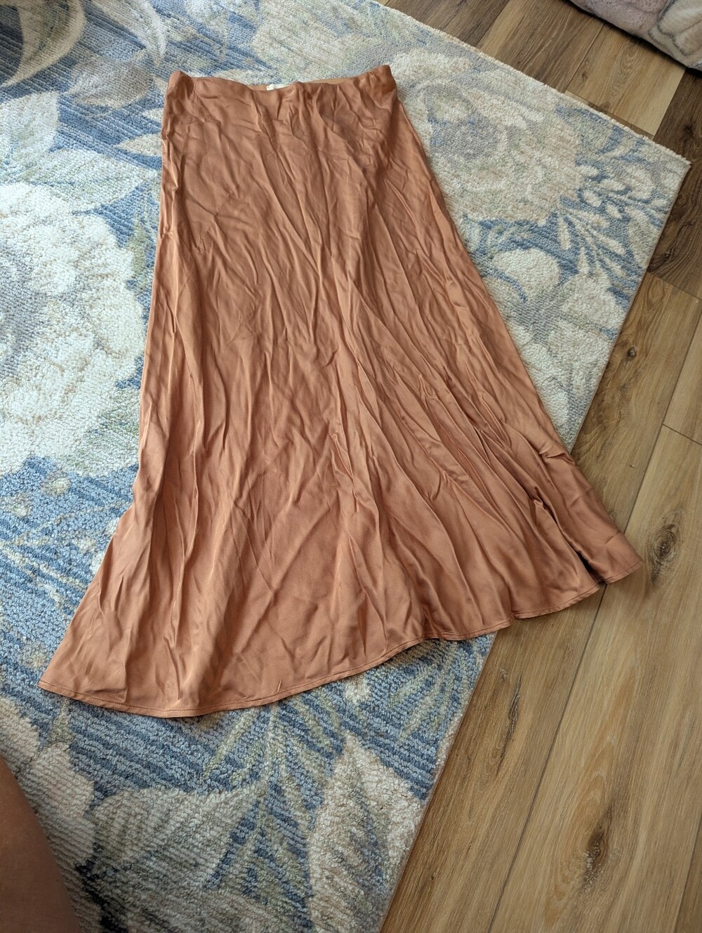 L'AGENCE Copper-Tone Maxi Skirt